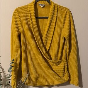 Cozy Yellow Ribbed Women's Sweater